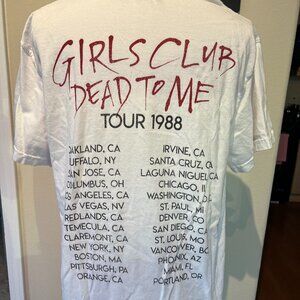 Dead to Me Girls Club mock tour t-shirt S/M Excellent
